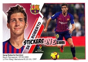 Sticker Sergi Roberto (4A) - Liga Spagnola 2019-2020 n. 135 - Colecciones ESTE