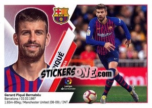 Sticker Piqué (6) - Liga Spagnola 2019-2020 n. 138 - Colecciones ESTE