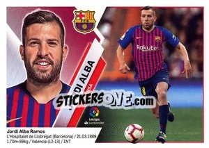 Sticker Jordi Alba (7) - Liga Spagnola 2019-2020 - Colecciones ESTE