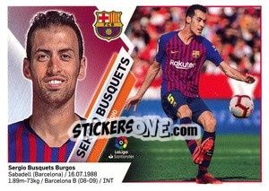 Sticker Sergio Busquets (8) - Liga Spagnola 2019-2020 n. 140 - Colecciones ESTE