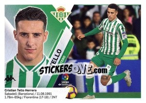 Sticker Tello (14A) - Liga Spagnola 2019-2020 n. 176 - Colecciones ESTE