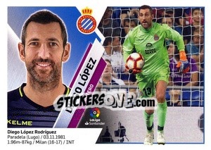 Sticker Diego López (1) - Liga Spagnola 2019-2020 n. 251 - Colecciones ESTE