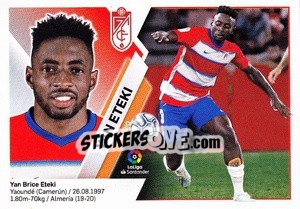 Sticker Yan Eteki (9A) - Liga Spagnola 2019-2020 n. 320 - Colecciones ESTE