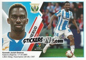 Cromo Omeruo (6) - Liga Spagnola 2019-2020 n. 348 - Colecciones ESTE