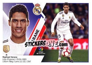 Cromo Varane (5) - Liga Spagnola 2019-2020 - Colecciones ESTE