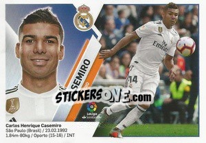 Sticker Casemiro (8) - Liga Spagnola 2019-2020 n. 409 - Colecciones ESTE