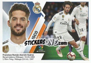 Sticker Isco (11A) - Liga Spagnola 2019-2020 n. 412 - Colecciones ESTE