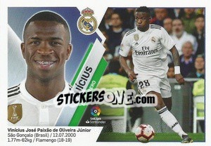Sticker Vinicius (14A) - Liga Spagnola 2019-2020 n. 417 - Colecciones ESTE