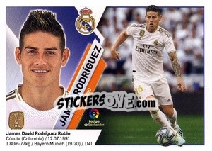 Sticker James Rodríguez (12BIS) - Liga Spagnola 2019-2020 n. 422 - Colecciones ESTE