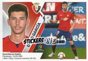Sticker David García (4) - Liga Spagnola 2019-2020 n. 464 - Colecciones ESTE