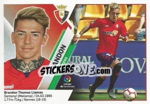 Sticker Brandon (16) - Liga Spagnola 2019-2020 n. 478 - Colecciones ESTE