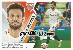 Sticker Franco Vázquez (11) - Liga Spagnola 2019-2020 n. 533 - Colecciones ESTE