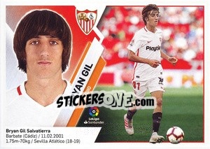 Sticker Bryan Gil (13B) - Liga Spagnola 2019-2020 n. 536 - Colecciones ESTE
