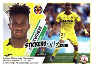 Sticker Chukwueze (13) - Liga Spagnola 2019-2020 n. 627 - Colecciones ESTE