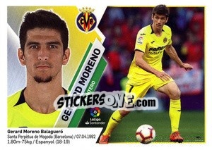 Sticker Gerard Moreno (16) - Liga Spagnola 2019-2020 n. 630 - Colecciones ESTE
