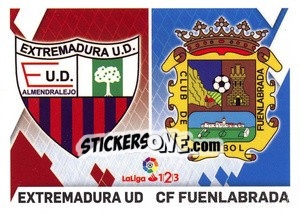 Cromo Escudos LaLiga 1|2|3 - Extremadura / Fuenlabrada (4) - Liga Spagnola 2019-2020 - Colecciones ESTE