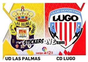 Cromo Escudos LaLiga 1|2|3 - Las Palmas / Lugo (6) - Liga Spagnola 2019-2020 - Colecciones ESTE
