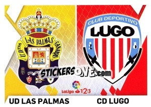 Sticker Escudos LaLiga 1|2|3 - Las Palmas / Lugo (6) - Liga Spagnola 2019-2020 n. 666 - Colecciones ESTE