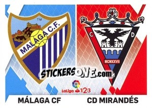 Sticker Escudos LaLiga 1|2|3 - Málaga / Mirandés (7) - Liga Spagnola 2019-2020 n. 667 - Colecciones ESTE