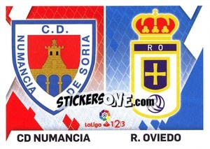 Sticker Escudos LaLiga 1|2|3 - Numancia / Oviedo (8) - Liga Spagnola 2019-2020 n. 668 - Colecciones ESTE