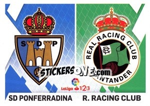 Sticker Escudos LaLiga 1|2|3 - Ponferradina / Racing (9) - Liga Spagnola 2019-2020 n. 669 - Colecciones ESTE