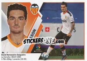 Sticker 14 Jasón (Valencia CF) - Liga Spagnola 2019-2020 - Colecciones ESTE