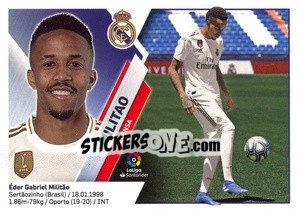 Sticker 17 Militao (Real Madrid) - Liga Spagnola 2019-2020 n. 697 - Colecciones ESTE