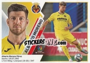 Sticker 22 Alberto Moreno (Villarreal CF) - Liga Spagnola 2019-2020 n. 702 - Colecciones ESTE