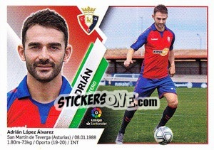 Sticker 43 Adrián (C. At. Osasuna ) - Liga Spagnola 2019-2020 - Colecciones ESTE