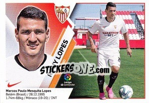 Sticker 50 Rony Lopes (Sevilla FC) - Liga Spagnola 2019-2020 n. 730 - Colecciones ESTE