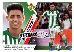 Sticker 58 Álex Moreno (Real Betis) - Liga Spagnola 2019-2020 n. 738 - Colecciones ESTE