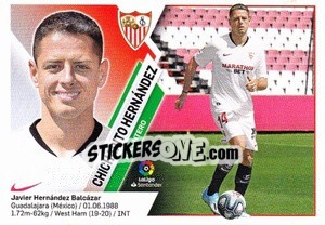 Sticker 64 Chicharito Hernández (Sevilla FC) - Liga Spagnola 2019-2020 n. 744 - Colecciones ESTE
