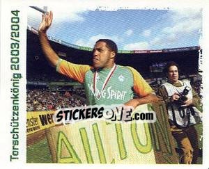 Sticker Torschützenkönig 2003/2004 - Ailton - German Football Bundesliga 2004-2005 n. 5 - Panini