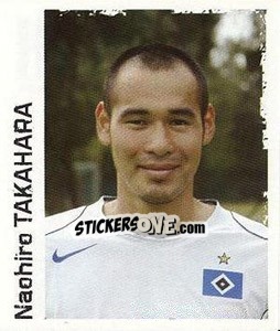 Cromo Naohiro Takahara - German Football Bundesliga 2004-2005 - Panini