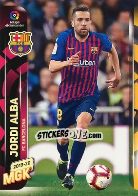 Sticker Jordi Alba - Liga 2019-2020. Megacracks - Panini