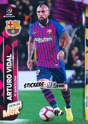 Sticker Arturo Vidal - Liga 2019-2020. Megacracks - Panini