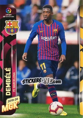 Figurina Ousmane Dembélé - Liga 2019-2020. Megacracks - Panini