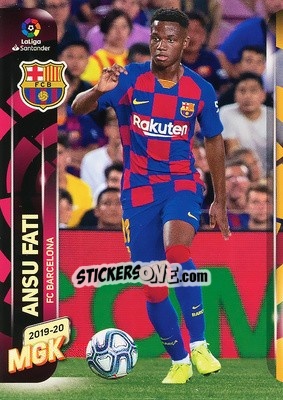 Sticker Ansu Fati - Liga 2019-2020. Megacracks - Panini