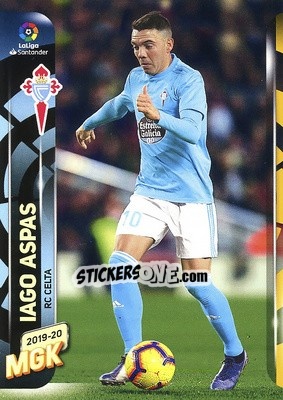 Sticker Iago Aspas - Liga 2019-2020. Megacracks n. 106 - Panini