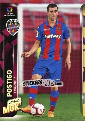 Sticker Postigo - Liga 2019-2020. Megacracks n. 205 - Panini