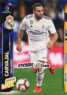Sticker Carvajal - Liga 2019-2020. Megacracks n. 220 - Panini