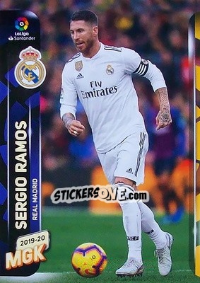 Sticker Sergio Ramos - Liga 2019-2020. Megacracks n. 222 - Panini