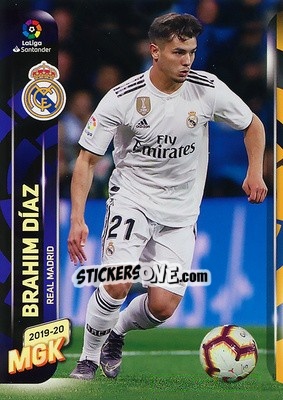 Figurina Brahim Diaz - Liga 2019-2020. Megacracks - Panini