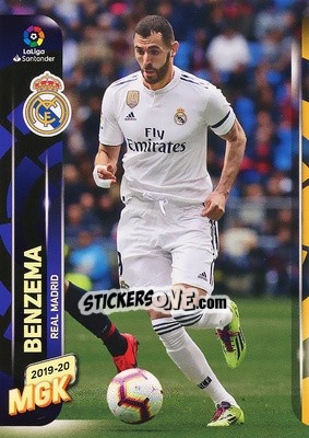 Sticker Benzema - Liga 2019-2020. Megacracks - Panini