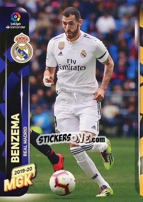 Sticker Benzema - Liga 2019-2020. Megacracks n. 233 - Panini