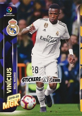 Sticker Vinicius - Liga 2019-2020. Megacracks - Panini