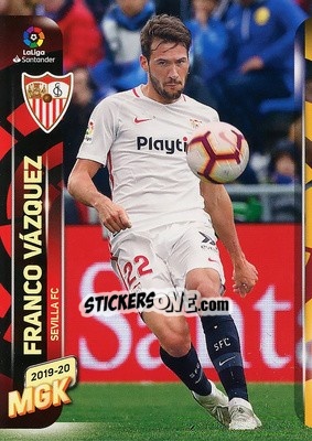 Sticker Franco Vázquez - Liga 2019-2020. Megacracks - Panini
