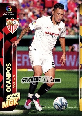 Sticker Ocampos - Liga 2019-2020. Megacracks - Panini
