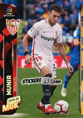 Sticker Munir - Liga 2019-2020. Megacracks - Panini