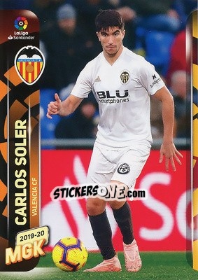 Sticker Carlos Soler - Liga 2019-2020. Megacracks n. 319 - Panini